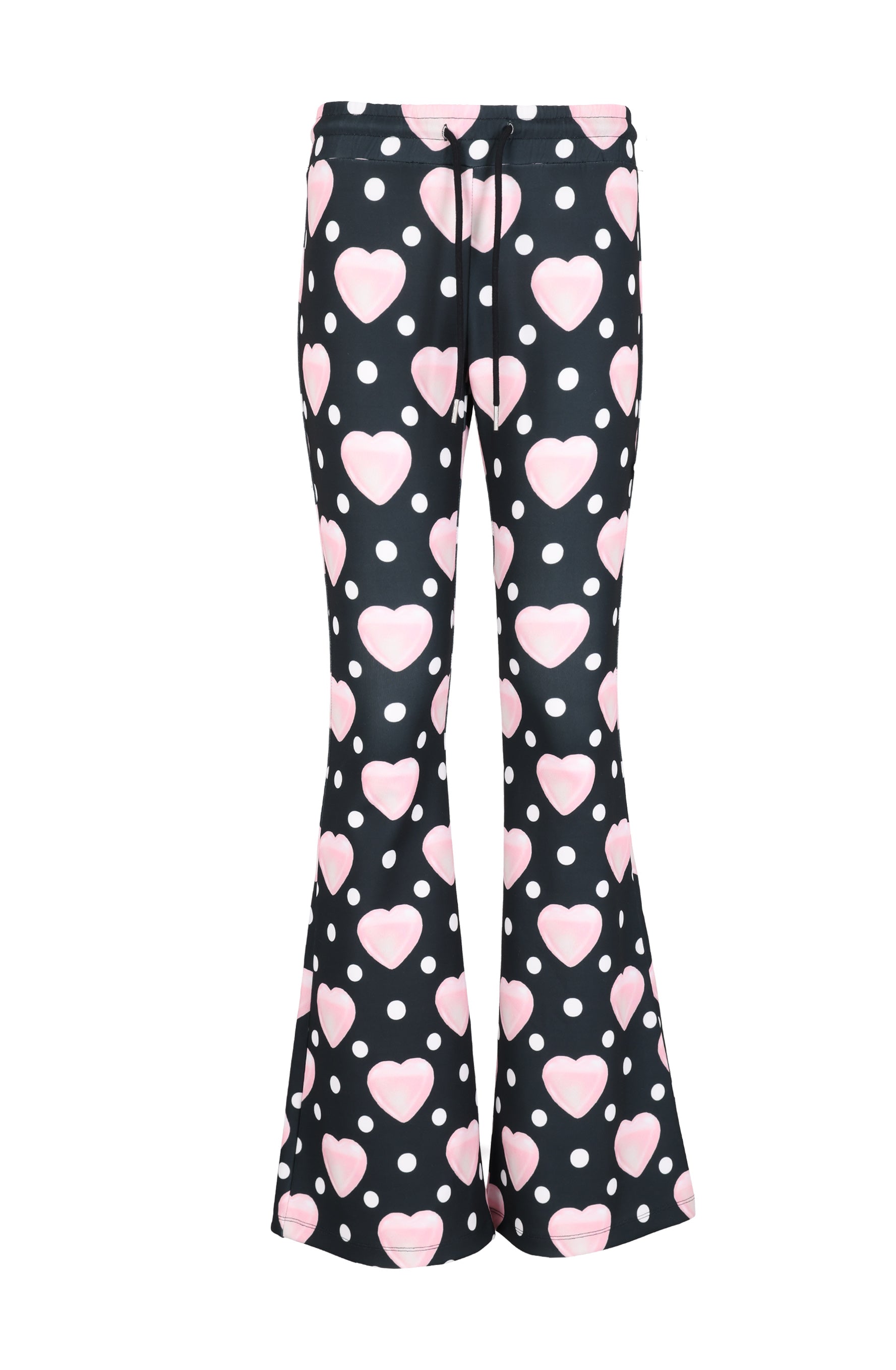 kichica-ss-25-heart-dot-banding-bootcut-pants