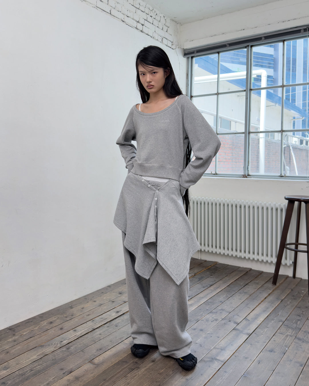 porterna-fw-25-layered-button-wrap-short-skirt-melange-gray-melange-gray-s