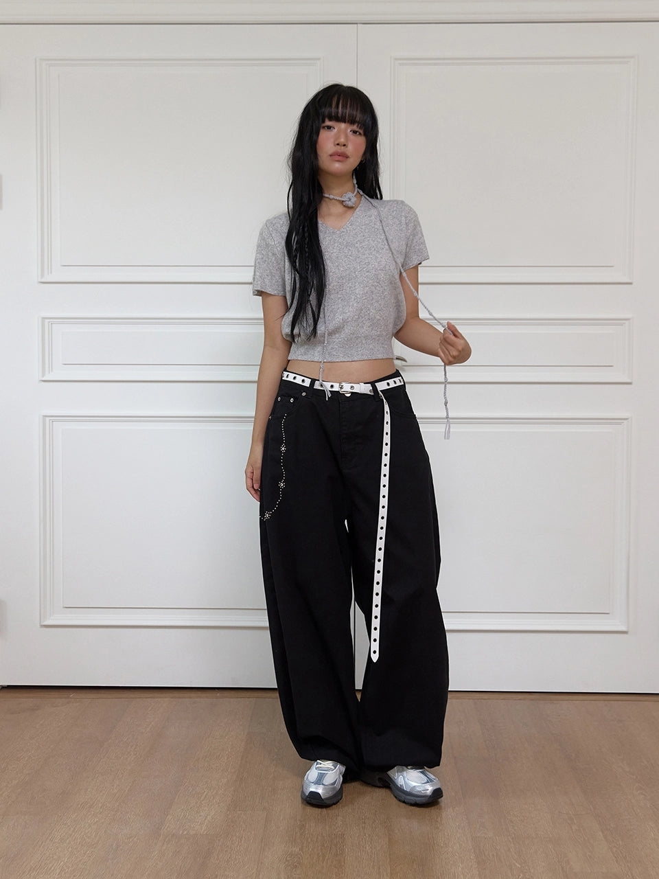 meenderi-fw-25-flower-half-sleeve-knit-l-grey-l-grey-s