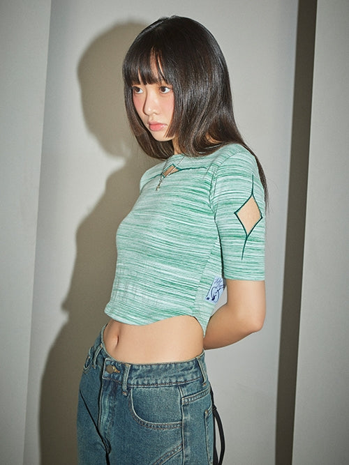 faberfinger-ss-25-stripe-glitter-slit-crop-t-shirt-pink-pink-s