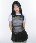 ames-worldwide-ss-26-mesh-shirring-mini-dress-black-black-s