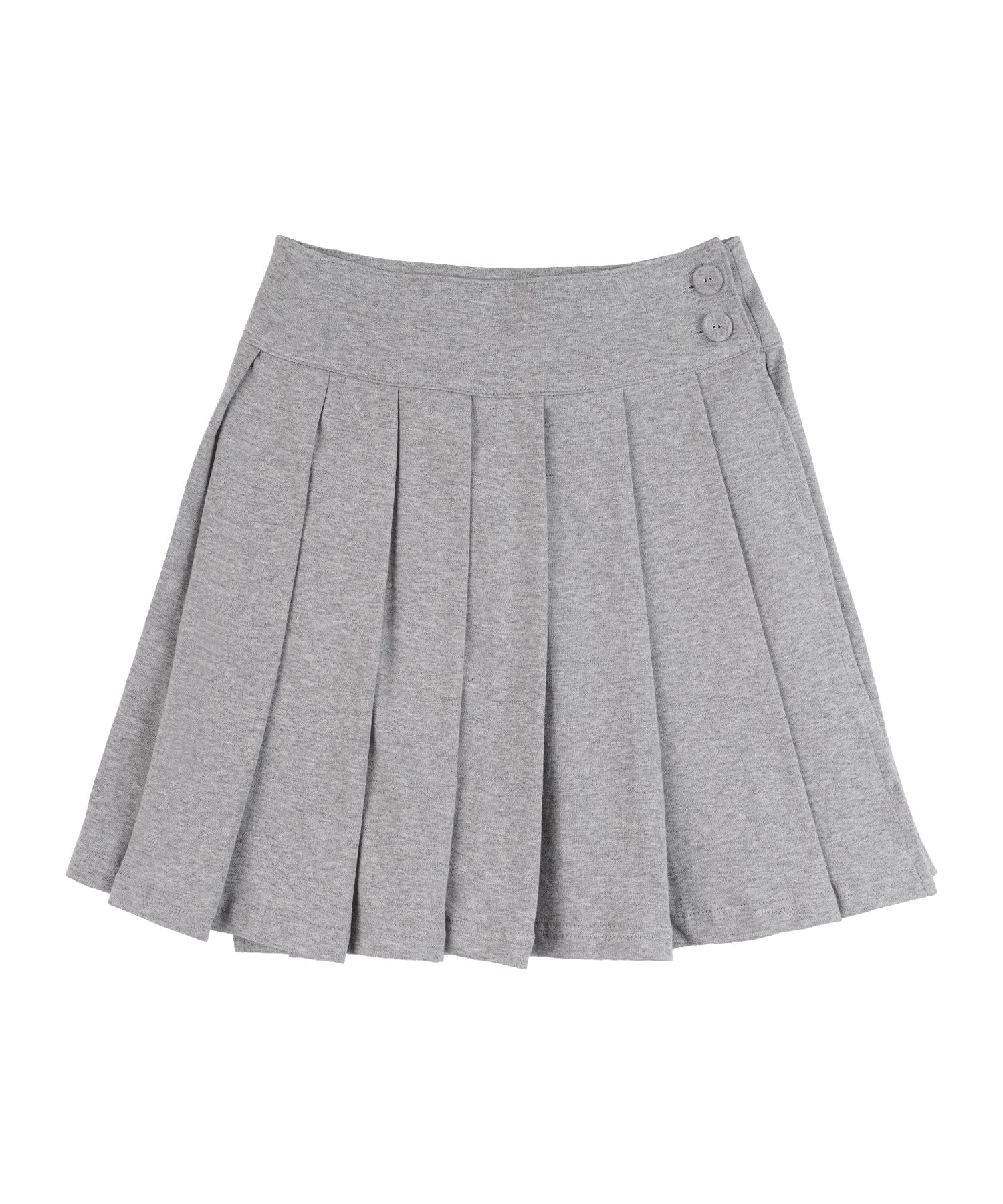 high-school-disco-ss-26-two-button-pleated-wrap-skirt-melange-gray-melange-gray-s