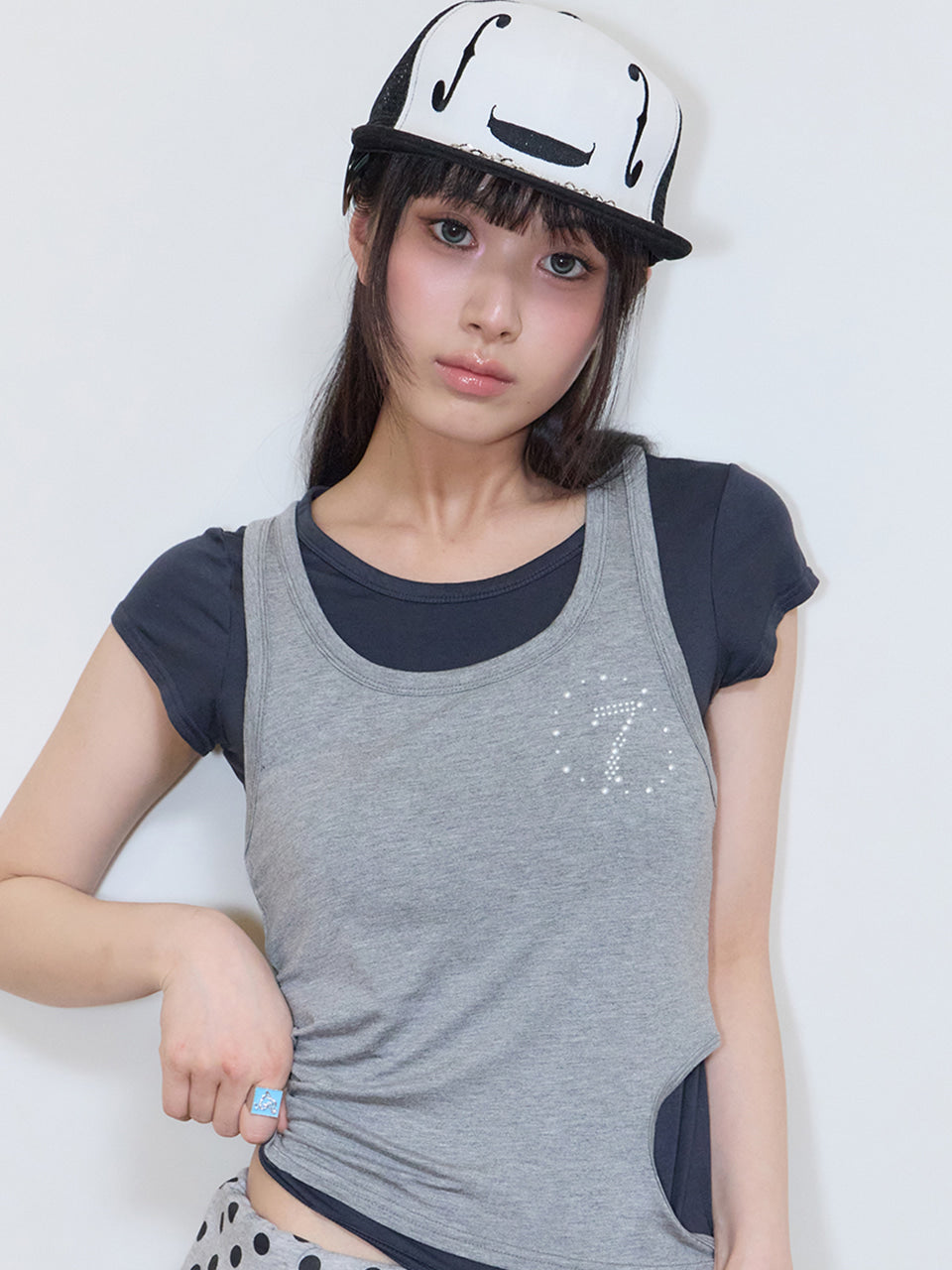 luv-is-true-ss-26-sy-damage-layered-tee-navy-navy-s