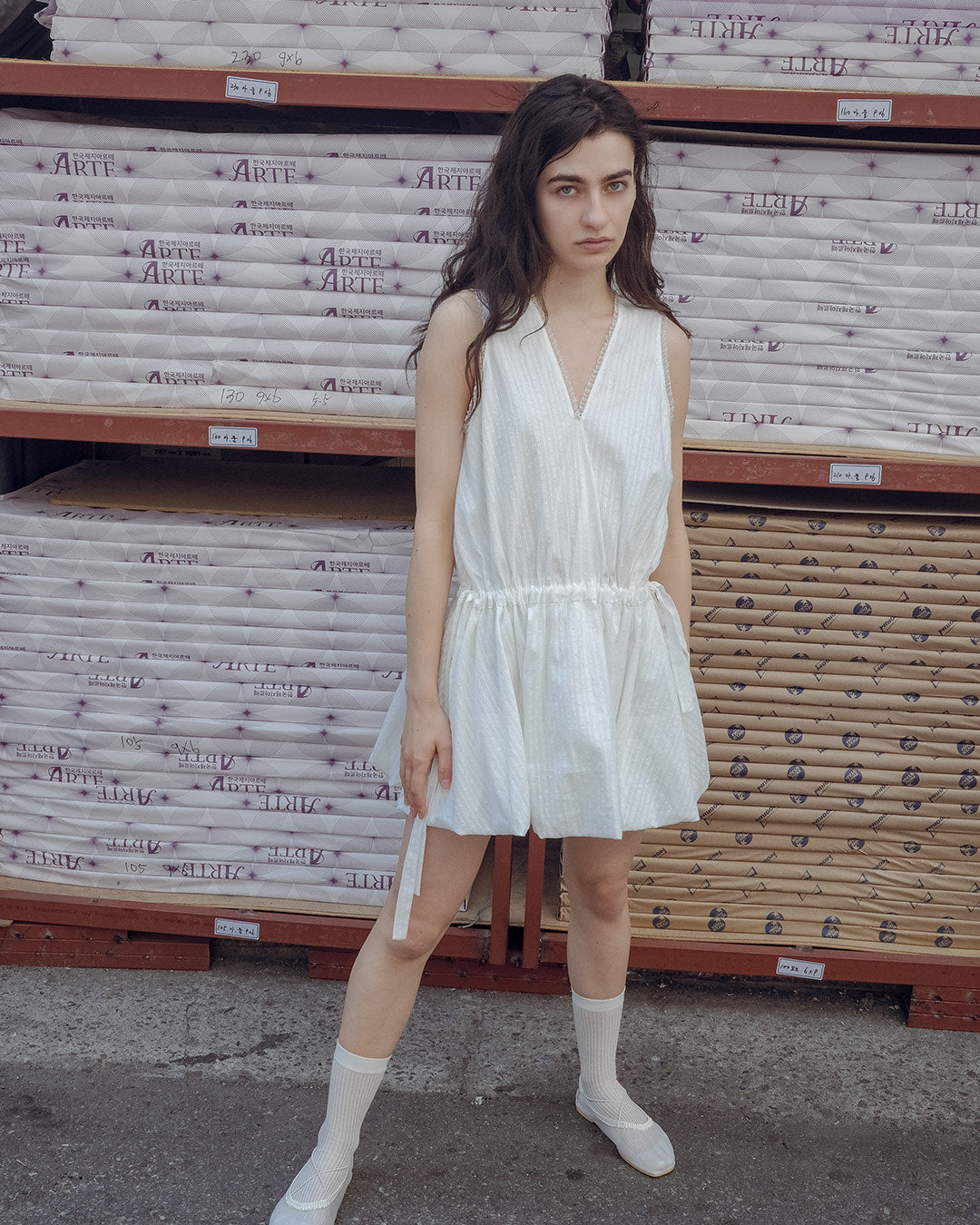 merens-ss-25-balloon-lace-eyelet-dress-white-s