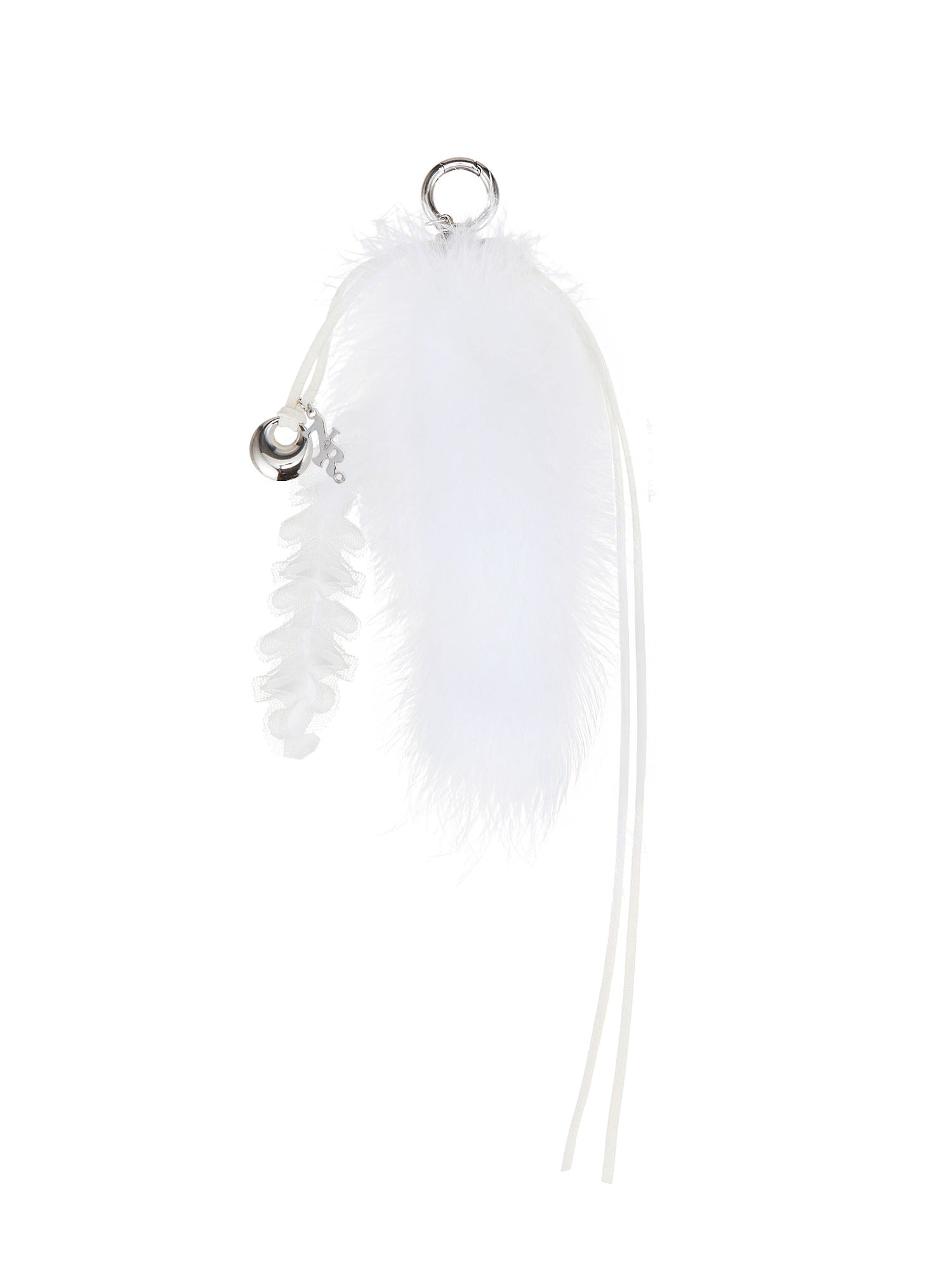 nariobjet-fw-25-fur-ribbon-keyring-white-s