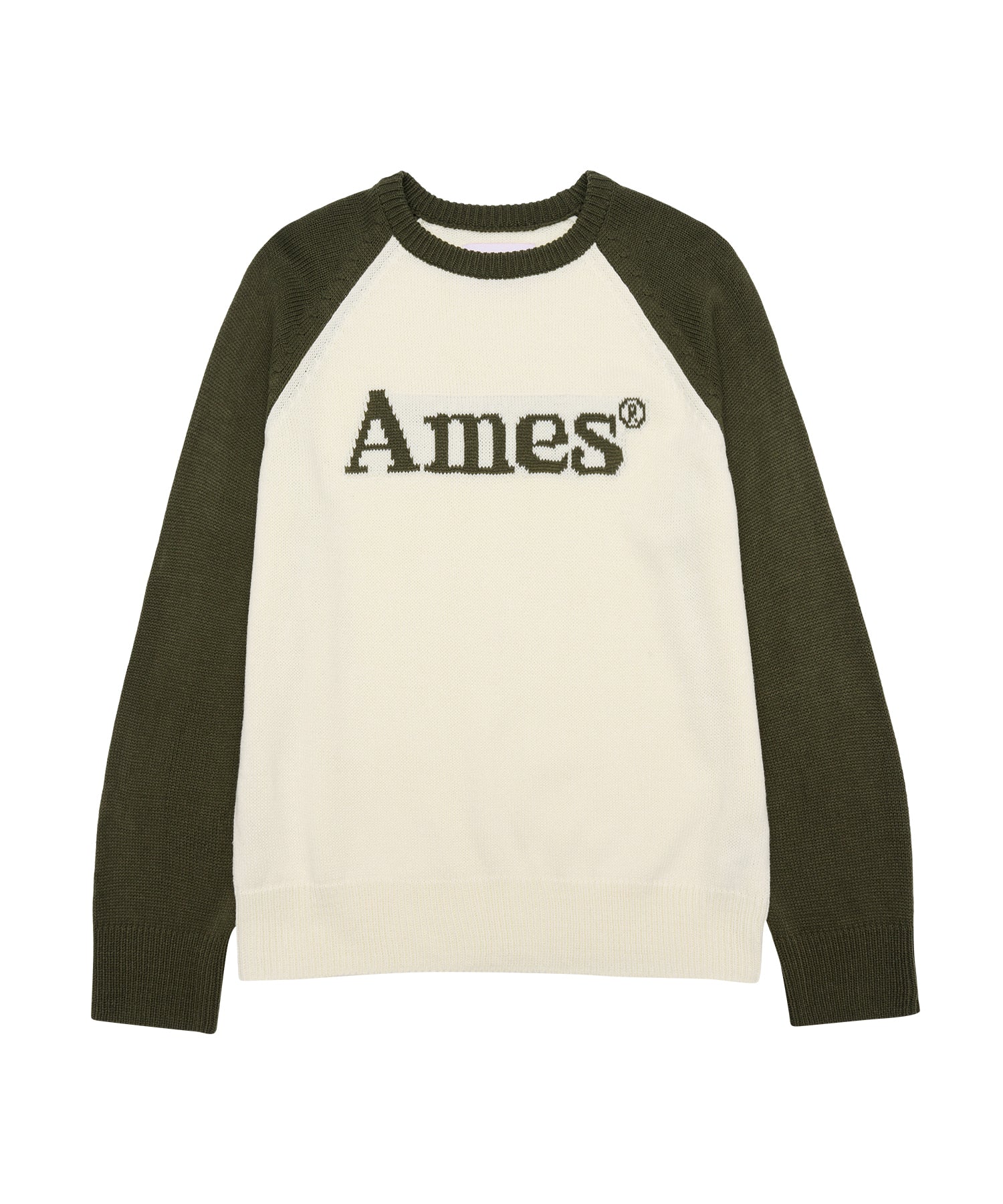 ames-worldwide-fw-25-basic-raglan-pullover-knit-khaki-khaki-s