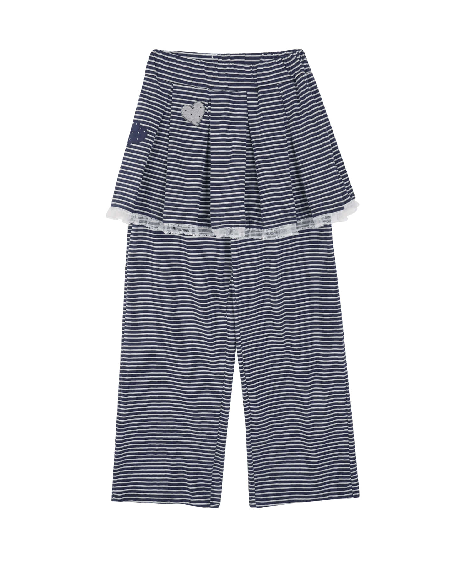 high-school-disco-fw-25-stripe-patch-skirt-pants-navy-s