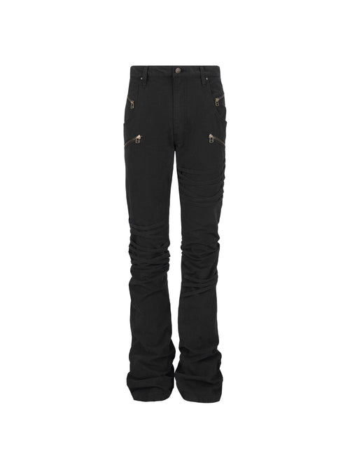 lecyto-ss-26-bondage-zip-flare-pants-black-black-s