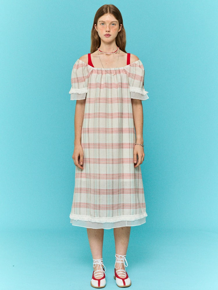 cocancl-fw-25-woolen-sunset-long-dress-orange-check-orange-check-s