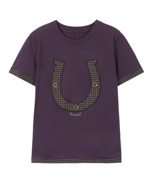 dandel-ss-26-dd-horseshoe-check-applique-tee-purple-purple-s