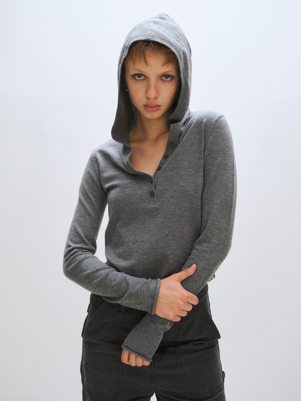 plzproject-fw-25-open-hood-knit-heather-gray-gray-s