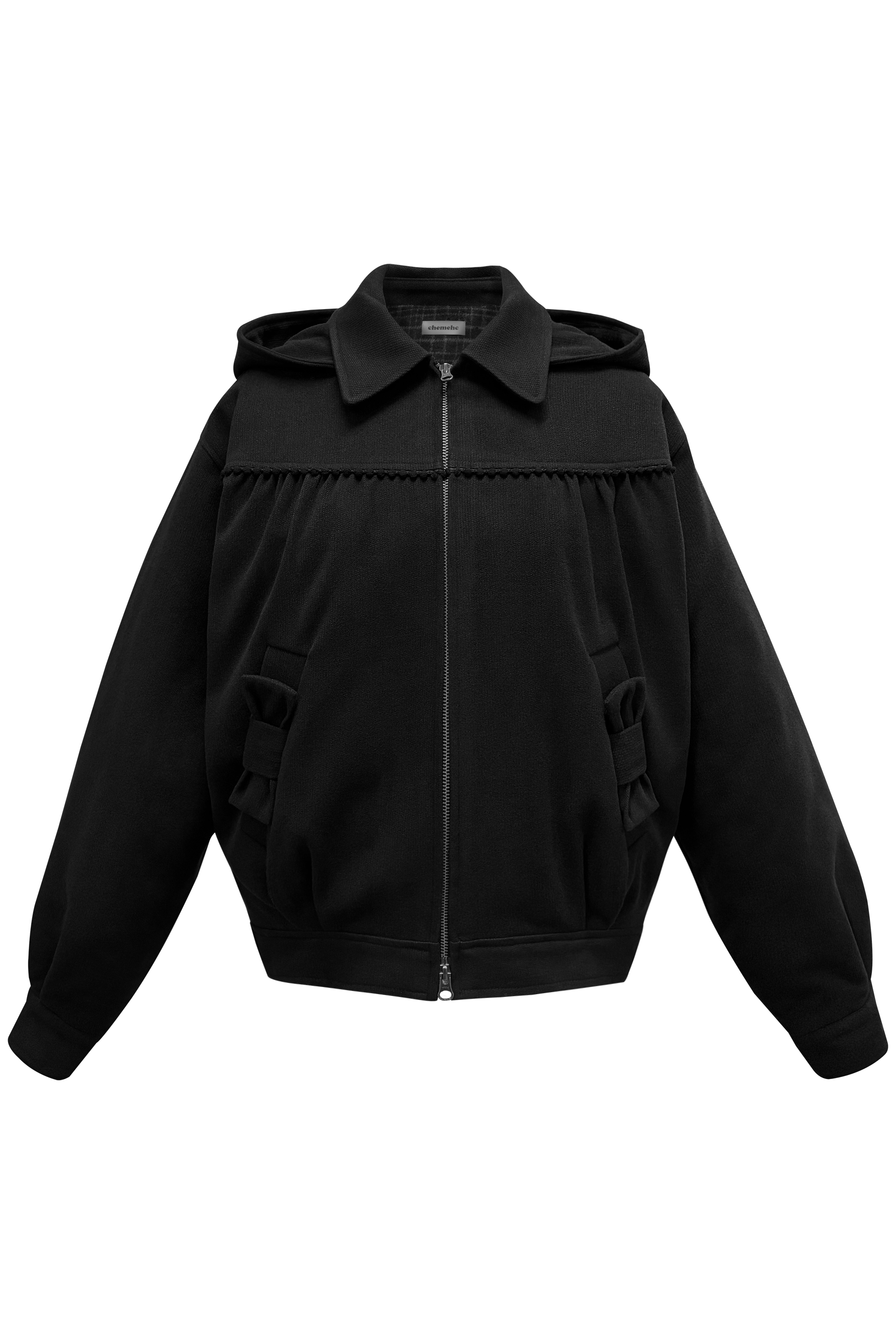 chemehc-fw-25-blank-hood-jacket-black-black-s
