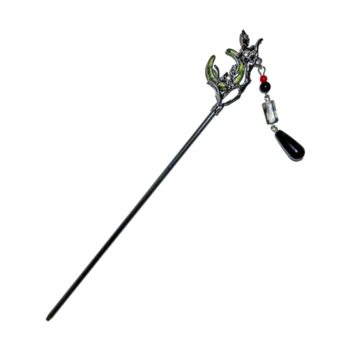 3amgang-fw-25-black-goth-moon-ornamental-hairpin-silver-s