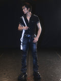 lecyto-ss-26-piping-military-half-shirt-black-black-s