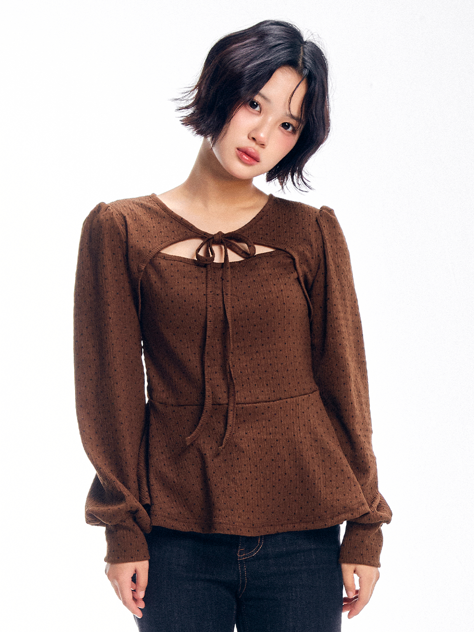 adorebelle-ss-26-dot-wrinkle-bolero-ribbon-t-shirt-brown-brown-s