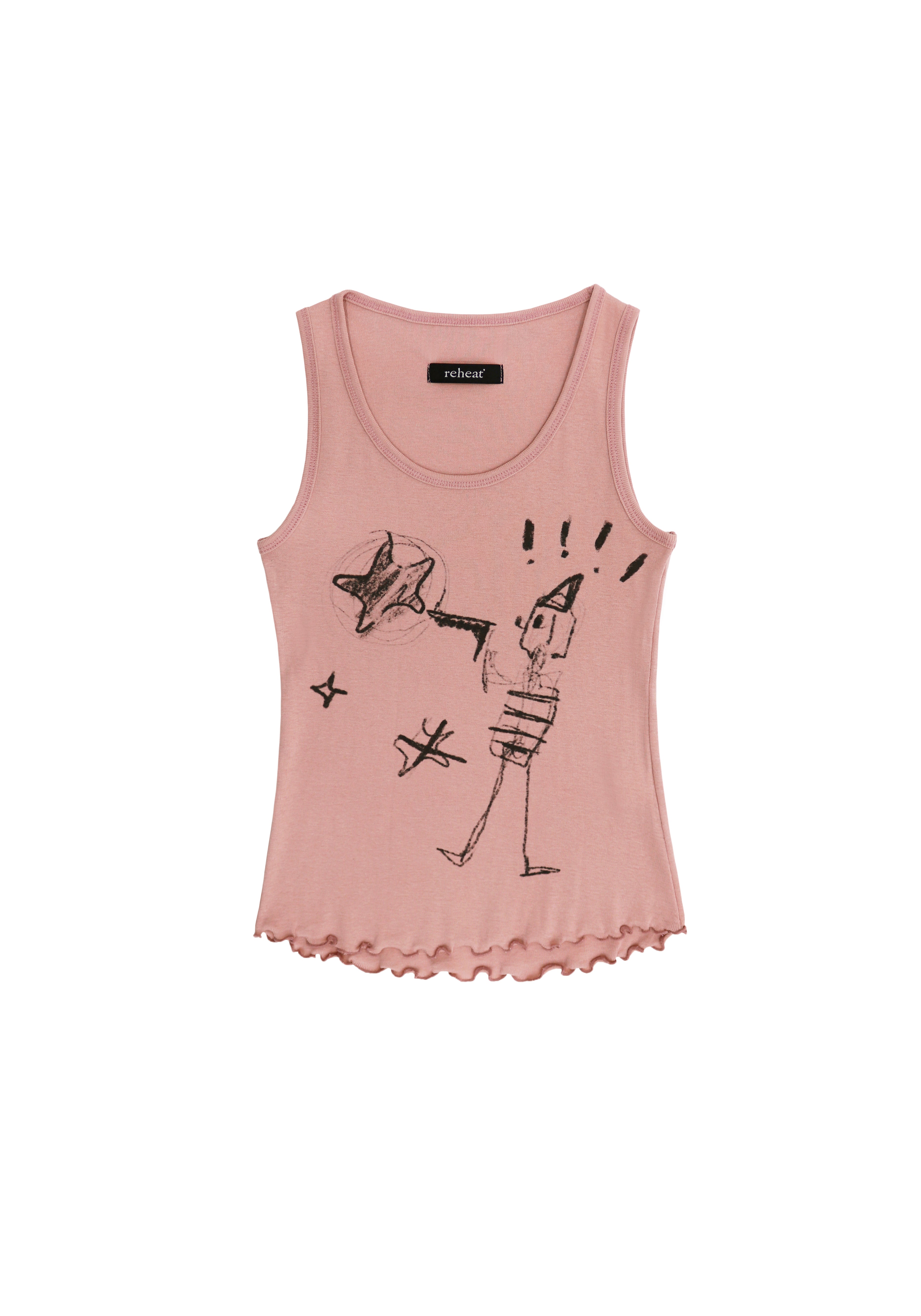 reheat-ss-25-kitsch-drawing-sleeveless-pink-pink-s