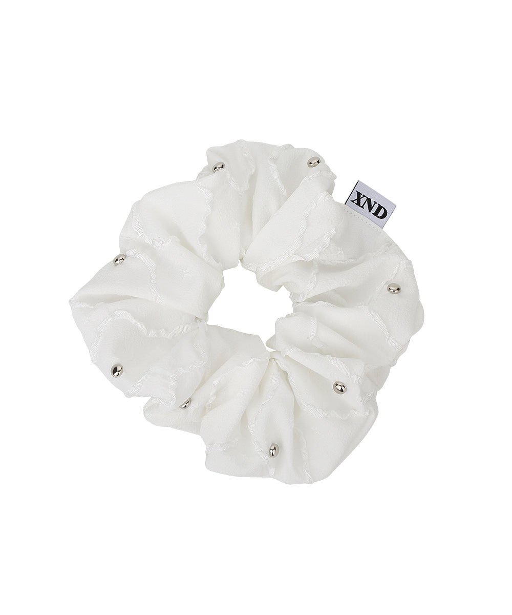 xanadu-ss-25-stud-scrunchie-white-white-o