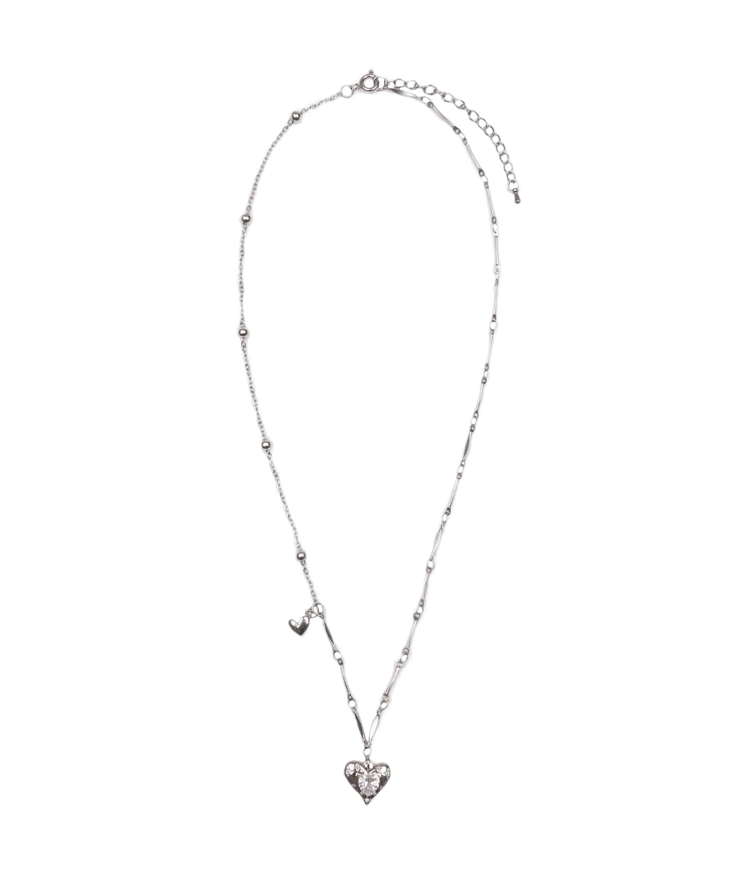 high-school-disco-fw-25-heart-cubic-mix-chain-necklace-silver-s
