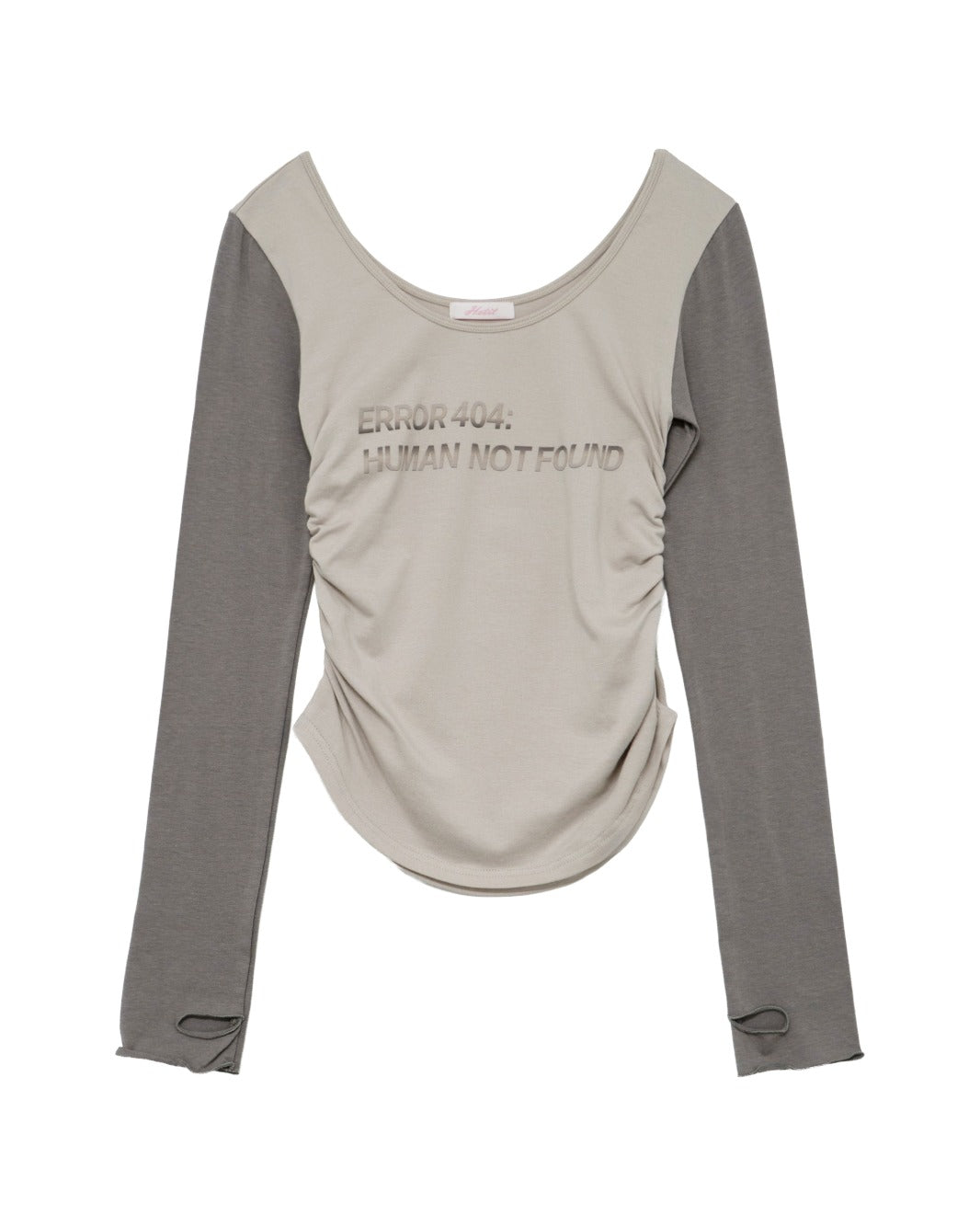 hetit-fw-25-error-404-shirring-warmer-top-light-gray-light-gray-s