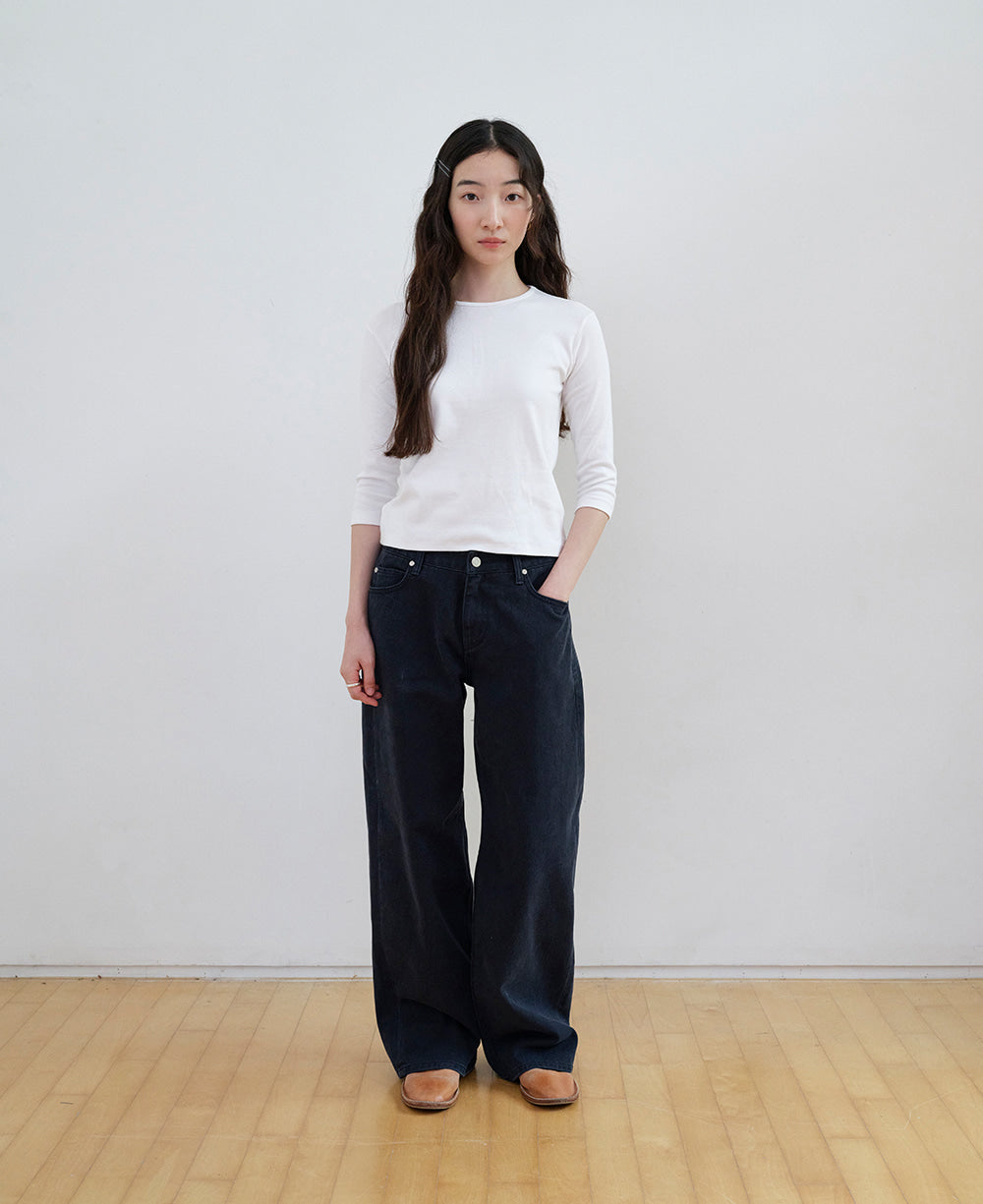 step-around-fw-26-basic-3-4-sleeve-slim-tee-white-white-s
