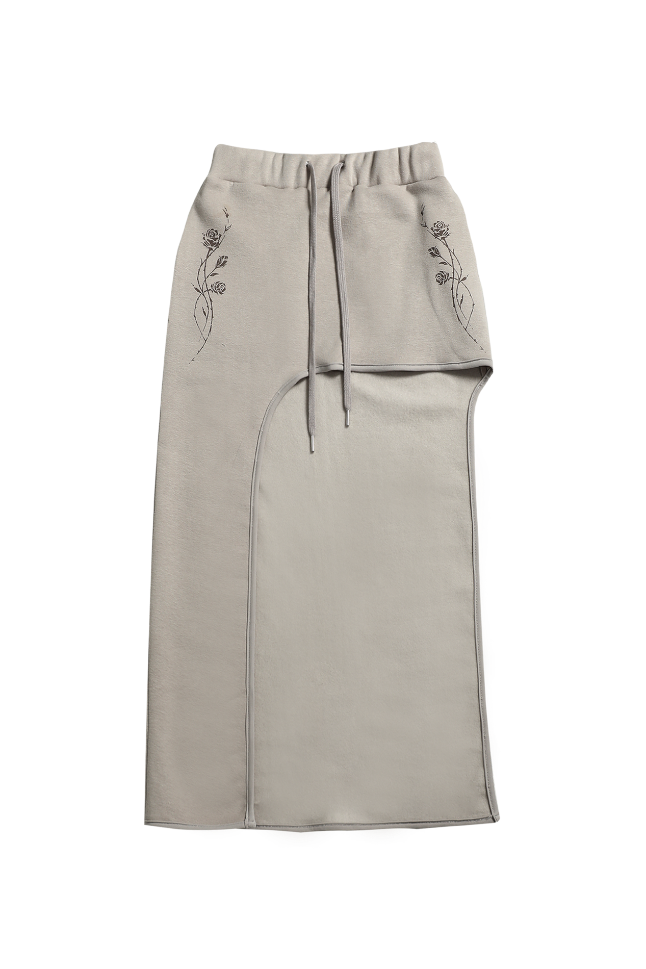 darling-you-are-bad-fw-25-rose-cut-out-skirt-beige-fleece-beige-s