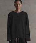 gottergallery-ss-26-empty-llm-stripe-long-sleeve-charcoal-charcoal-s