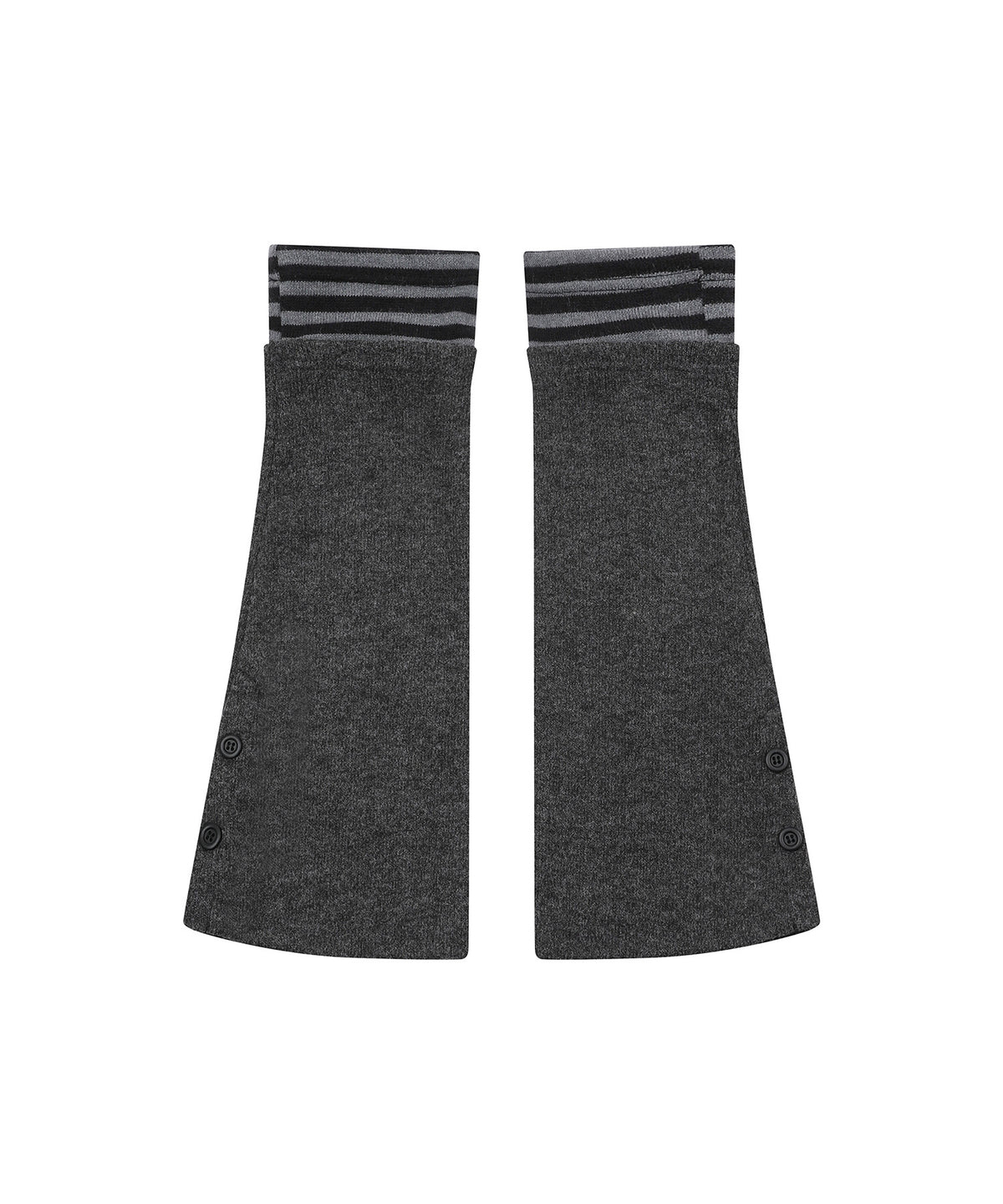 bauf-fw-26-stripe-layered-leg-warmers-charcoal-charcoal-s