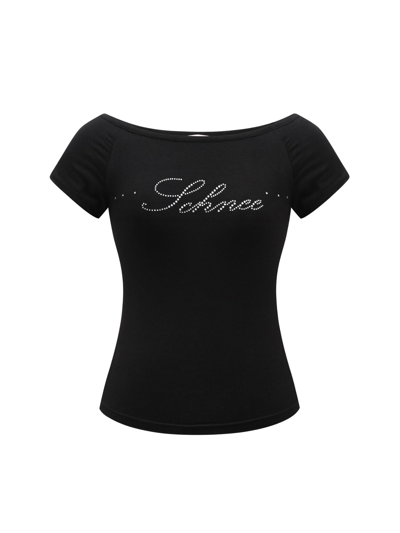 schnee-ss-25-schnee-logo-jewel-tee-black-one-off-shoulder-black-s