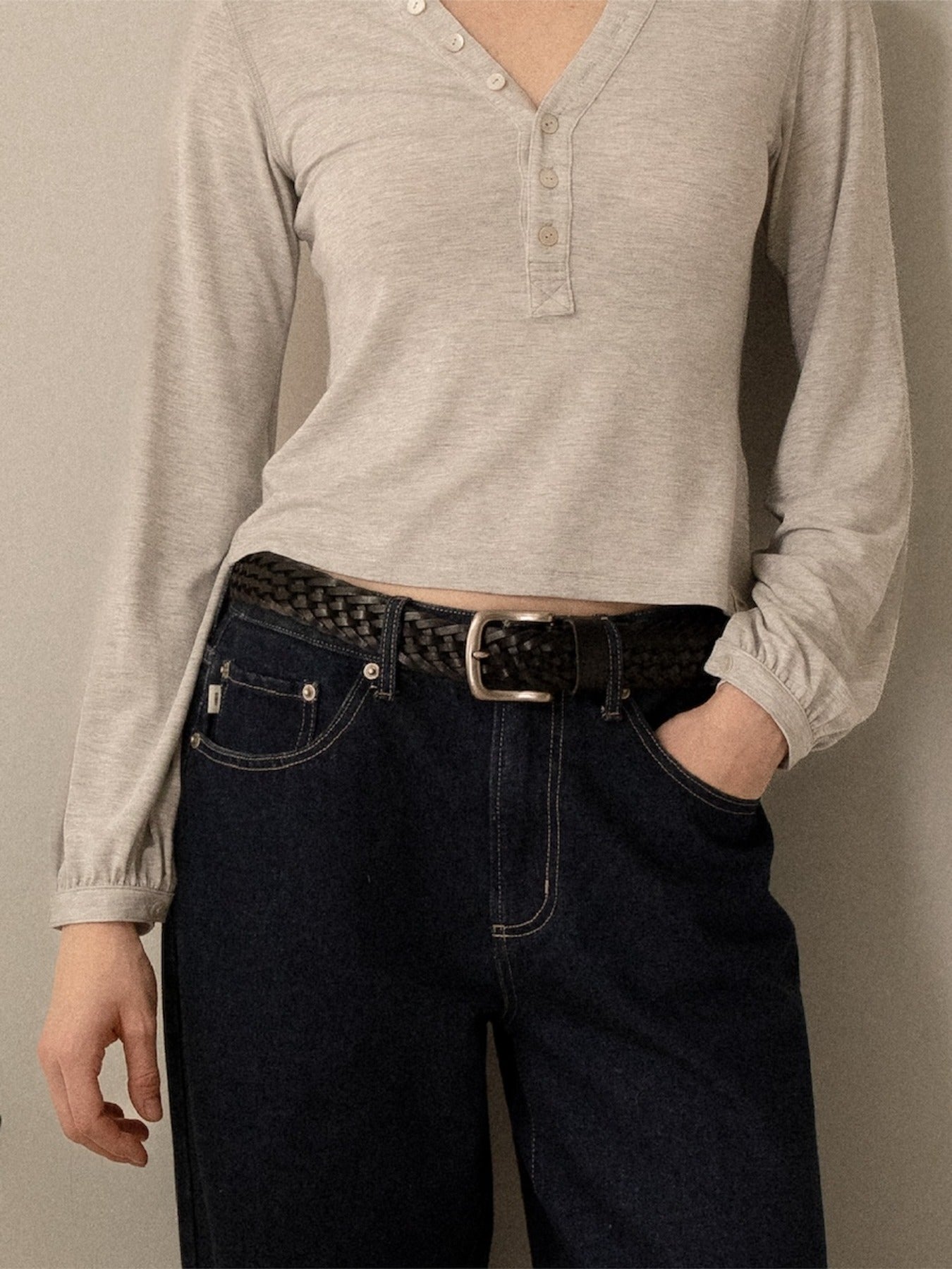 glowny-ss-26-g-classic-braided-belt-black-black-s