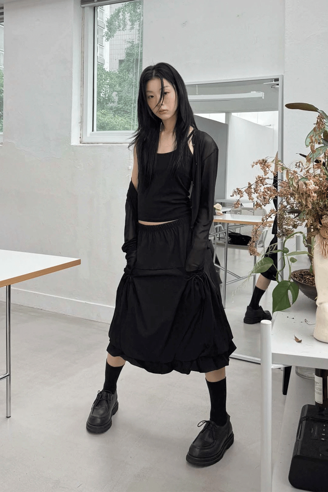 woohwa-ss-26-double-pocket-balloon-skirt-black-black-s
