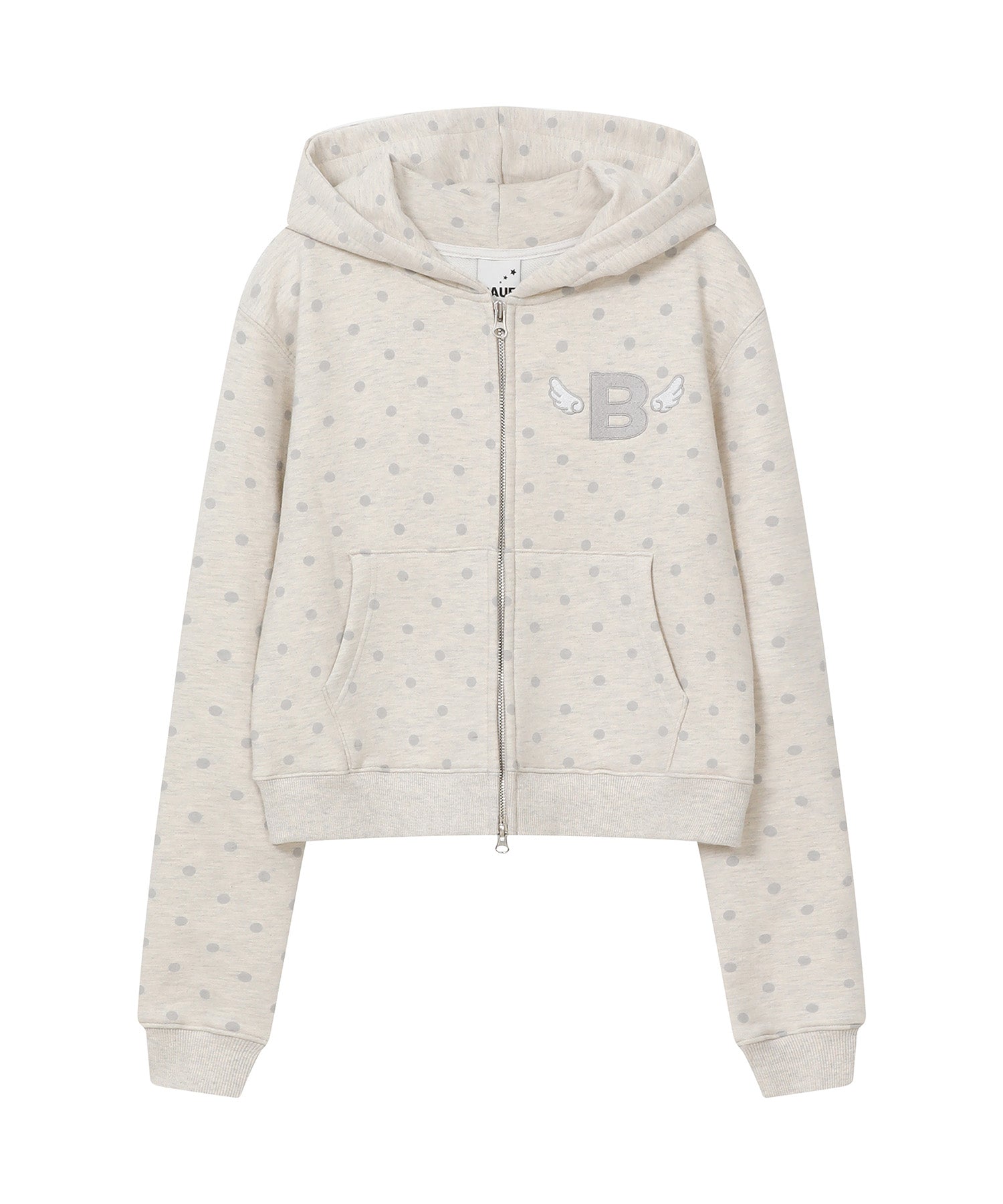 bauf-fw-26-b-logo-angel-wing-slim-fit-cropped-zip-hoodie-dot-oatmeal-oatmeal-s