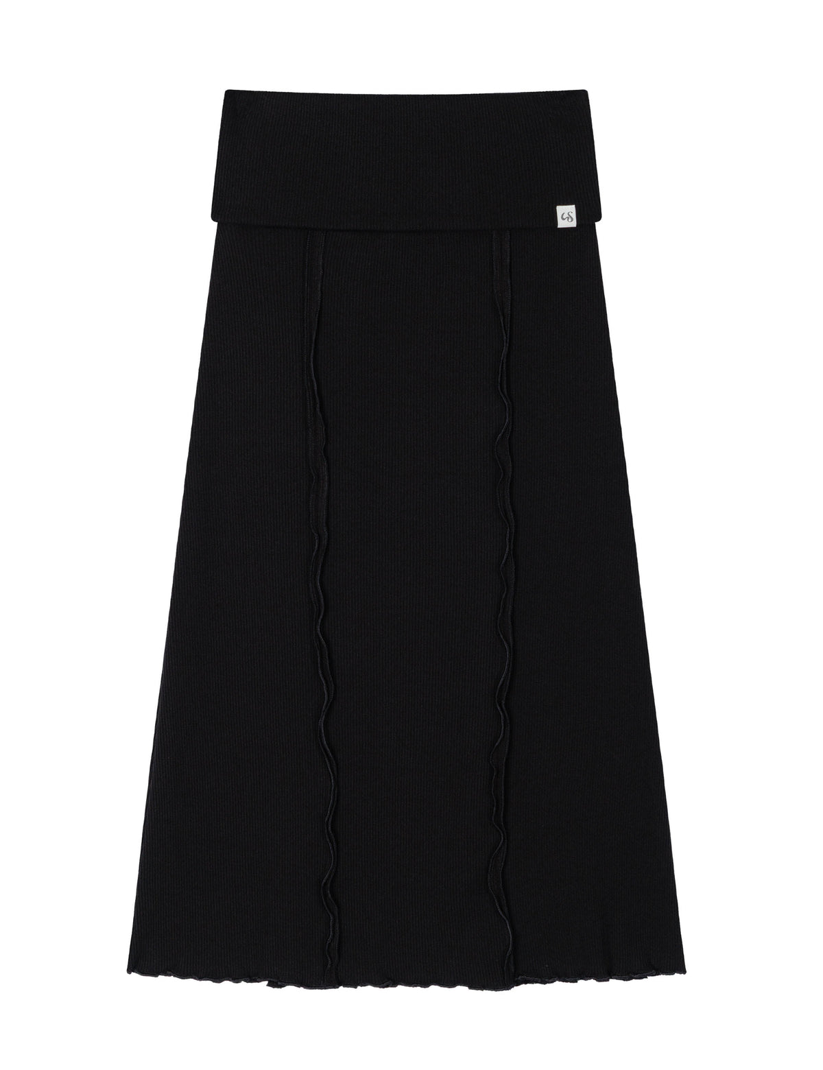 uglyshadow-fw-26-ribbed-long-skirt-black-s