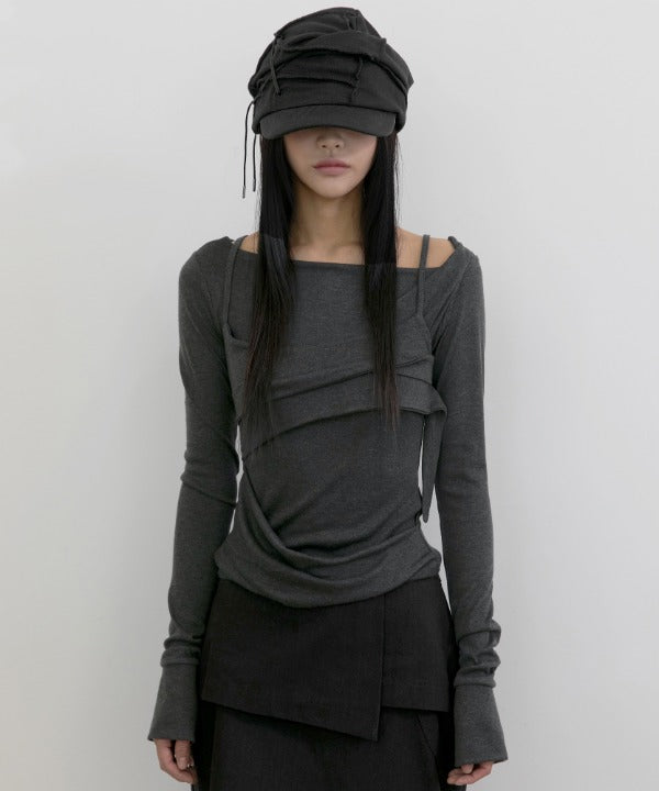 flareup-ss-26-layered-bustier-long-sleeve-fl-105-charcoal-charcoal-s