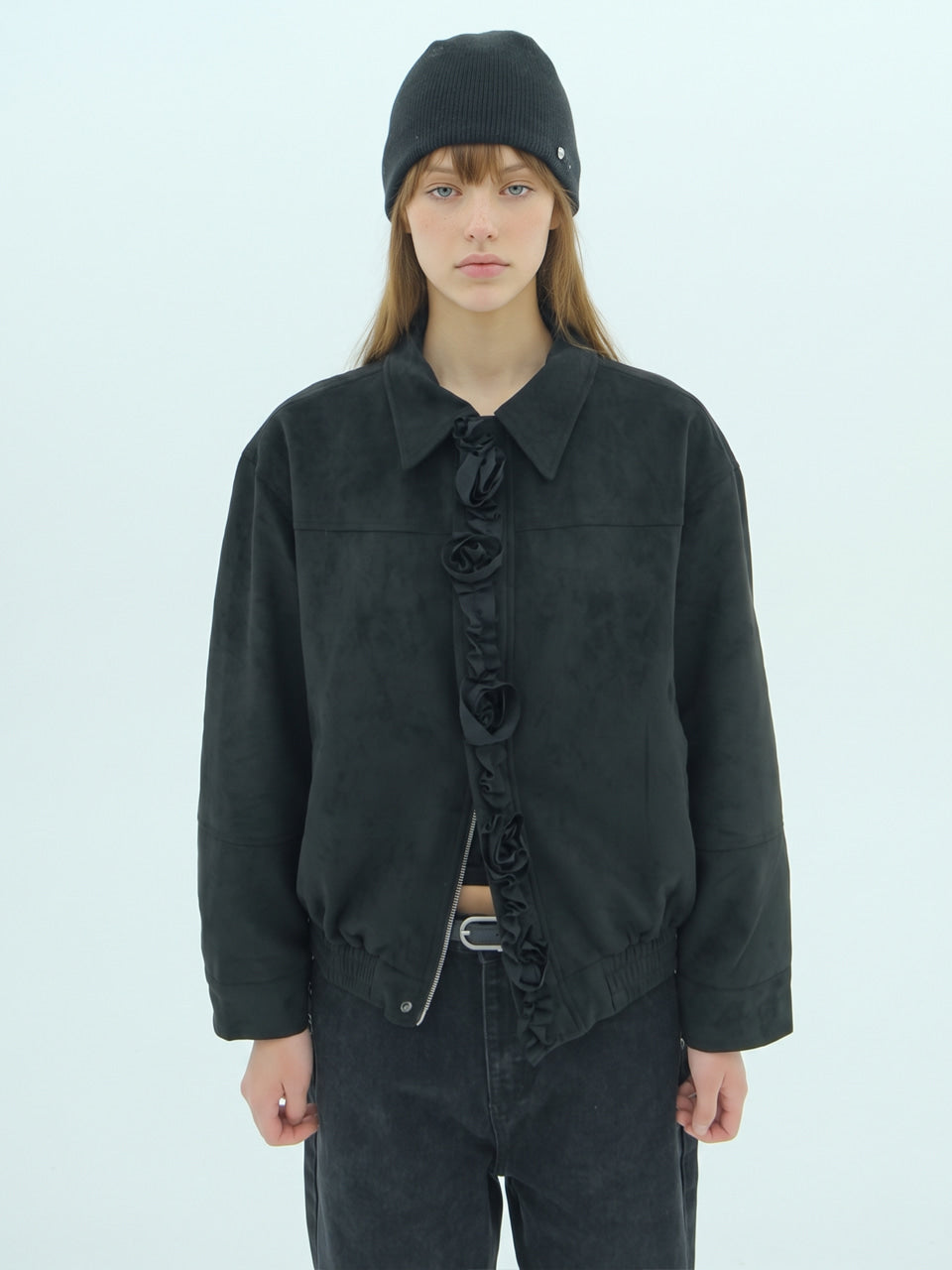 the-greatest-fw-26-rose-zipper-jacket-black-s