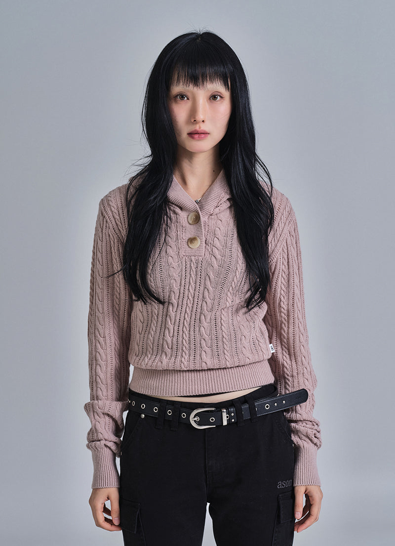 as-on-fw-24-cable-hood-snap-knit-pink