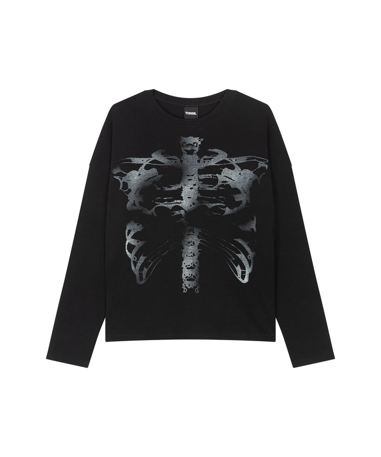 tonsil-ss-26-graphic-print-waffle-t-shirt-black-black-s
