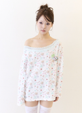 [HONKYO] Off - Shoulder Loose Top- Tea Party