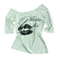NASTYFANCYCLUB Plastic kiss one shoulder top mint