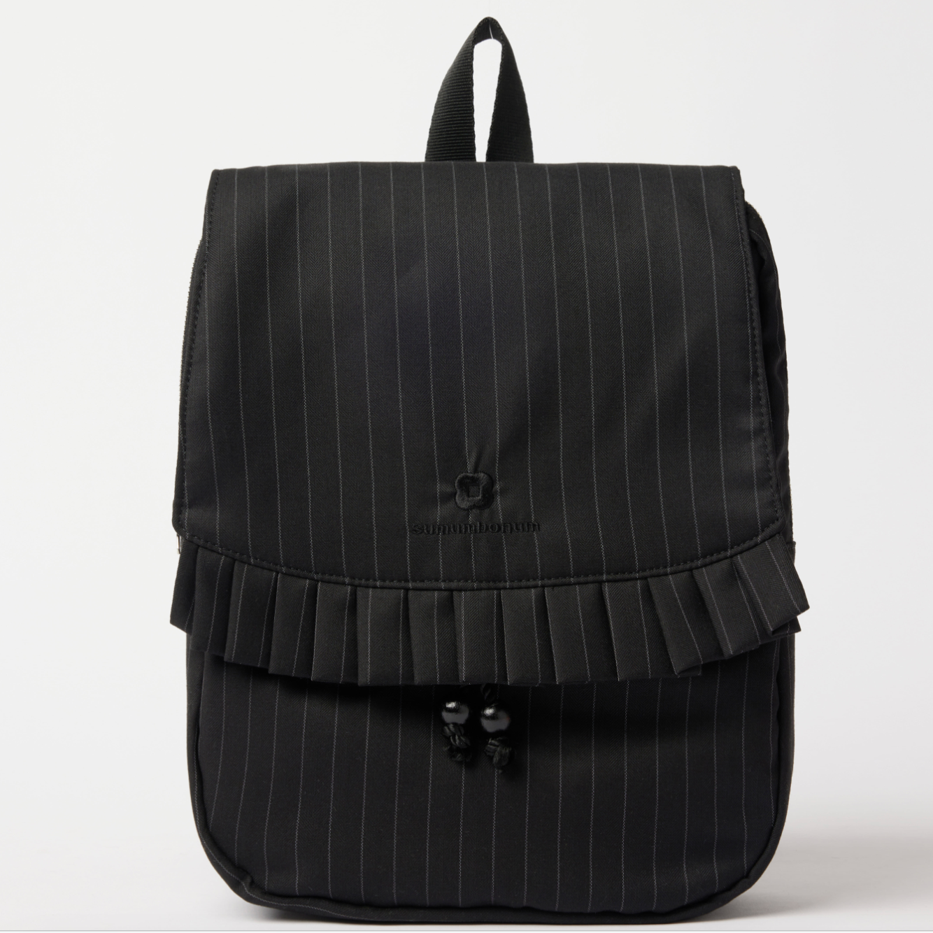 SUMUMBONUM Stripe pleats backpack black