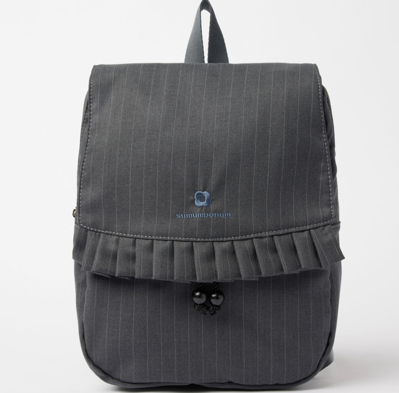 SUMUMBONUM Stripe pleats backpack gray
