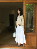 JOORTI Maxi tiered skirt white