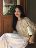 JOORTI Summer sleeve knit peach beige