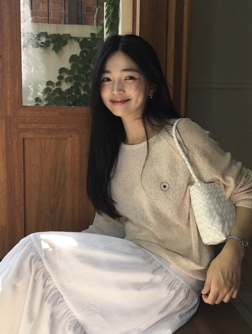 JOORTI Summer sleeve knit peach beige