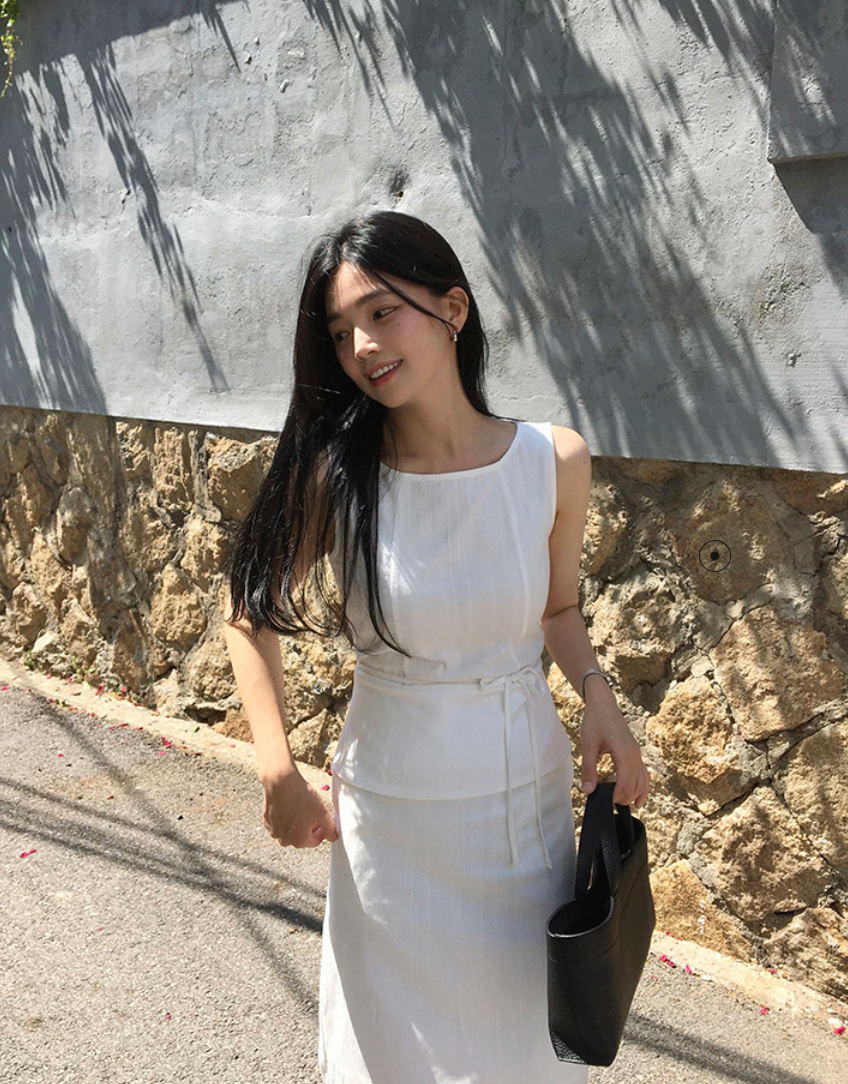 JOORTI Rainy classic dress white