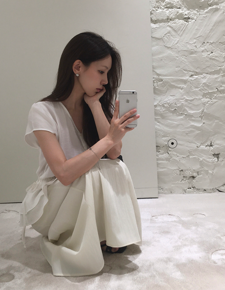 JOORTI Seine flare skirt cream