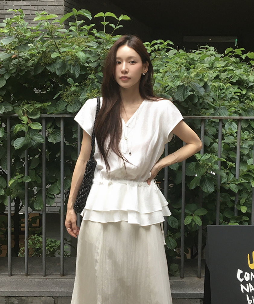 JOORTI Breeze strap blouse white