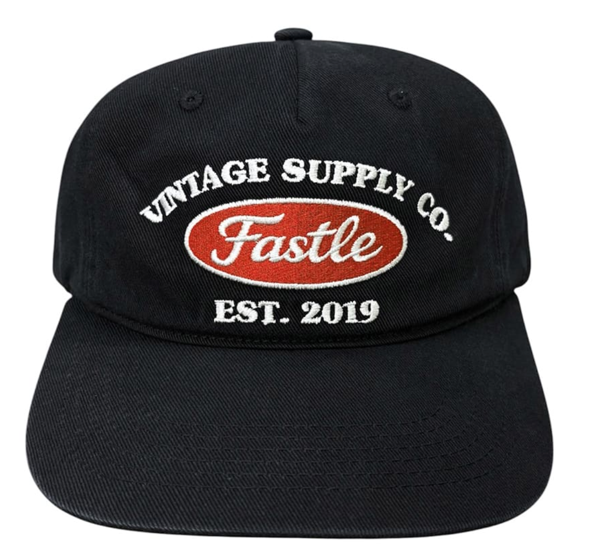 FASTLE Supply 5panel washed cap black