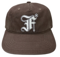 FASTLE Old f 5panel washed cap brown