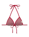 GLOWNY G encore stripe bikini top red stripe