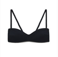 GLOWNY G waffle bikini top navy